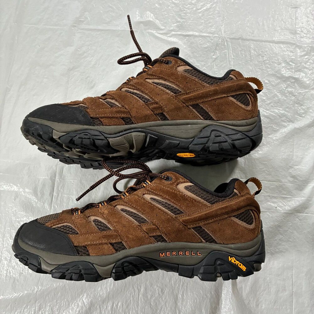 Merrell Moab 2 Vent Brown Suede Vibram Hiking Trail Sneaker Shoes Mens Size 10.5